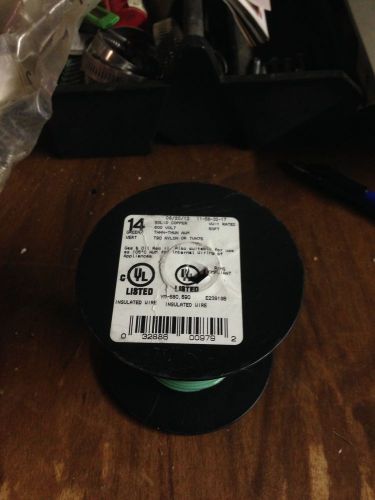 14 gauge thhn wire solid white 50 ft thwn 600v 90c cable awg + 50 ft green wire! for sale