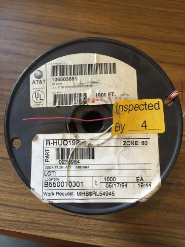 2C/22 Cross Connect / Jumper Wire 22AWG Red White 1000Ft