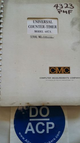 CMC MODEL 607A UNIVERSAL COUNTER TIMER MANUAL  R3-S32