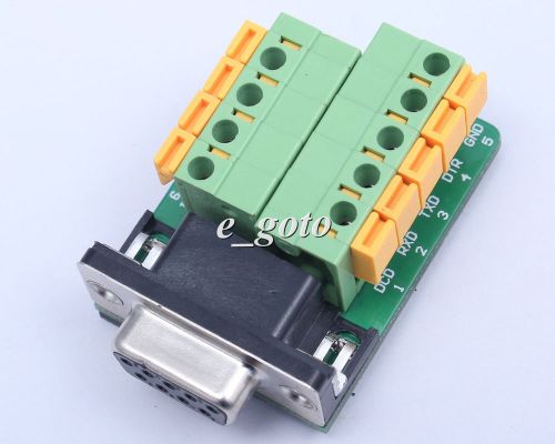 Db9-m6 teeth type connector db9 9pin female adapter terminal module rs232 to ter for sale