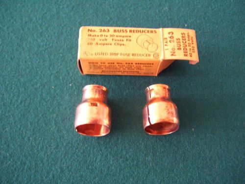 ONE PAIR - BUSSMANN #263 FUSE REDUCER ENDS - ENOUGH FOR ONE FUSE