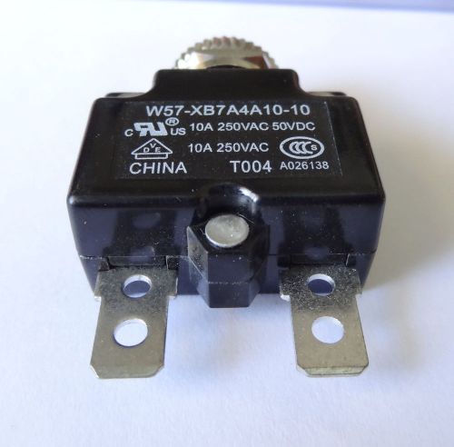 1 pc, 10A resettable circuit breaker by TYCO, P/N 1423675-7