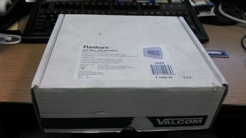 VALCOM V-1080-GY 1 WATT ONE WAY Flexhorn GRAY Self-Amplified