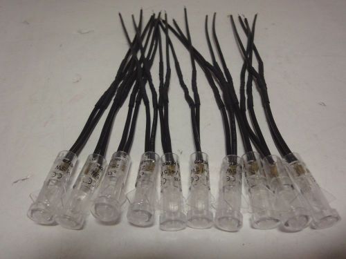 Solico 250V 1.5W Clear Round Indicator Light Lot of 10 (Pcs)