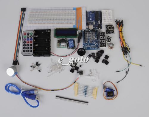 Funduino UNO R3 + 1602 LCD + Prototype Breadboard Starter Kit for Arduino