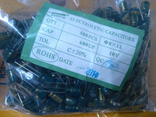 10v680uf 10v Electrolytic Capacitor  500PCS