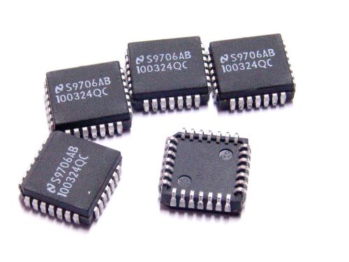 Lot of 5pcs NATIONAL 100324QC Low Power Hex TTL-to-ECL Translator 28-Pins PLCC