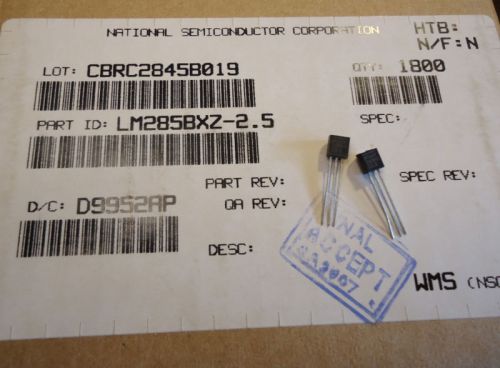 1800 ~ lm285bxz-2.5 ic voltage ref diode 2.5v 20ma 3pin new in mnf box nsc for sale