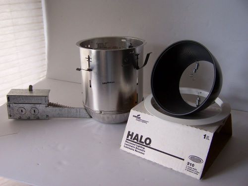 New old stock 6” remodeled housing recessed lighting w hallo 4 units/ 8 pieces for sale
