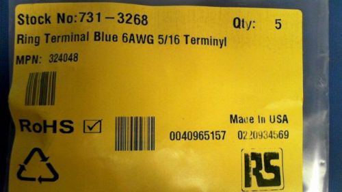 Ring 6 awg #5/16 terminal te 324048 for sale