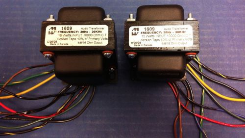 Two Hammond 1609 10K Ohm CT Output Transformers