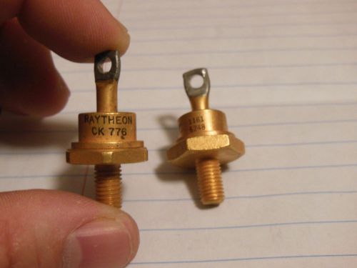 Lot of (2x) Raytheon CK776 stud mount diodes. EXTREMELY HARD TO FIND!