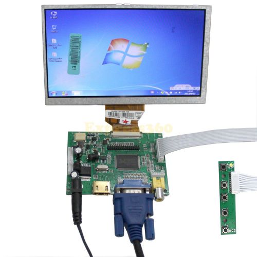 7&#034; inch LCD Screen Display Monitor for Raspberry Pi + Driver Board HDMI/VGA/2AV