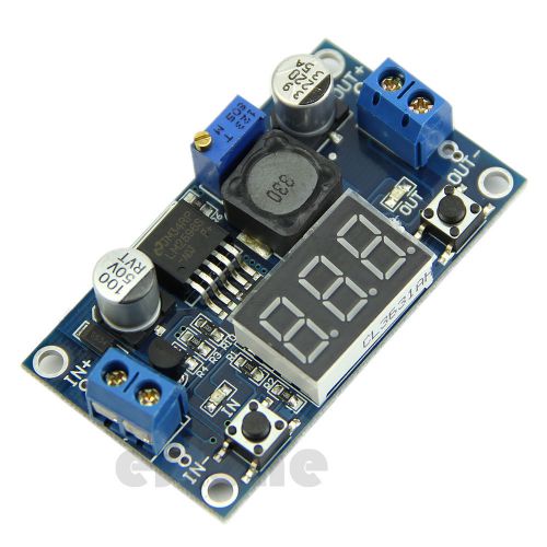Dc lm2596 4.0~40 to 1.3-37v led voltmeter buck step-down power converter module for sale