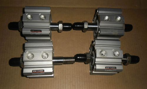 Lot of 4 smc compact double rod cylinder cq2wb63-20dm for sale