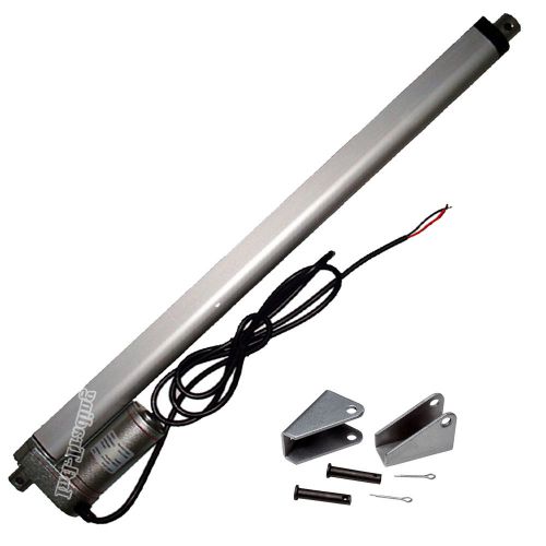 Heavy duty 18&#034; 330lbs pound max lift 12volt dc linear actuator&amp;mounting brackets for sale
