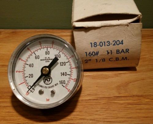 Norgren Pressure Gauge 18-013-204 New ? In Box 0-160 Industrial Steampunk