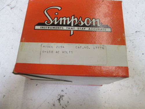 SIMPSON 2154 PANEL METER *NEW IN A BOX*