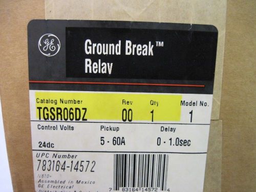 General Electric TGSR06DZ Ground Break Relay NEW