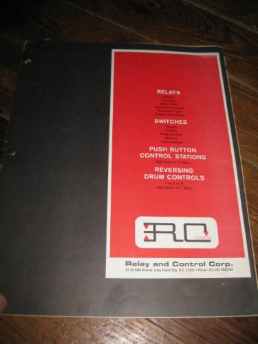 Vintage 1970&#039;s Relay and Control Corp. RC catalog illustrated, Long Island, NY.