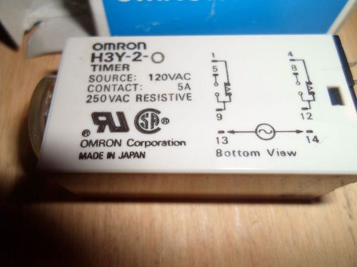 OMRON H3Y-2-0 TIMING RELAYS (NEW IN BOX)