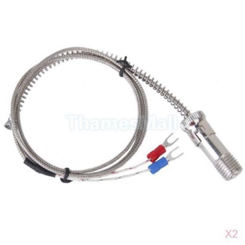 2x temperature controller 1m cable k type thermocouple sensor probe 10 to 600°c for sale