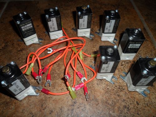 Lot of 8 Mini-Mizer 3E1 Solenoid Valves with Wires, Brand Humphrey