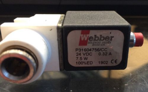 WEBBER P31604756/CC SOLENOID VALVE COIL 24VDC 7.5W