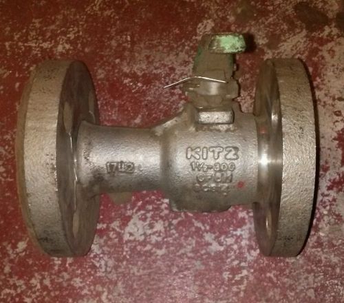 Kitz 1-1/2&#034; stainless steel ball valve class 300 4 bolt flanged for sale