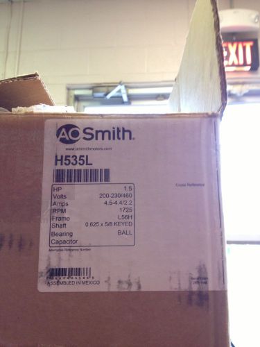 New AO Smith Motor. 1.5HP 1725RPM, 56 Frame, three phase, 200-230/460Volt