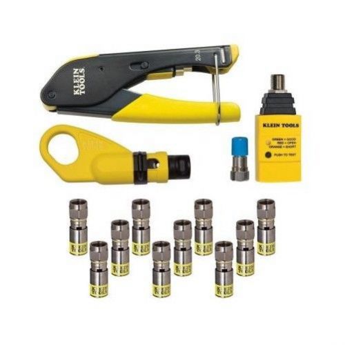 Klein tools coax installation and testing kit with connectors cable vdv002-818 for sale