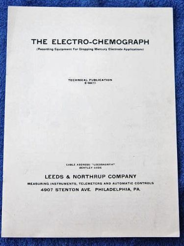 1939 Leeds &amp; Northrup: Vintage ELCTRO-CHEMOGRAPH Polarographic Analysis Test