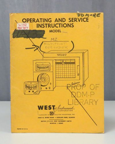 Gulton/West Industries Model M2 Series Multipoint Recorder Operating Manual