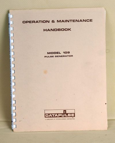 DataPulse Operation Maintenance Manual 109 Pulse Generator