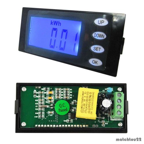 5 in 1 Digital Combo Panel Meter AC264V30A Volt Amp kWh Watt Working Time