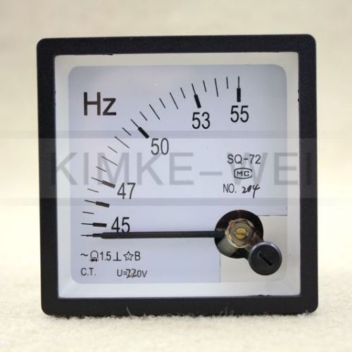 45-55 Hz 220V Analog Panel Frequency Meter Hertz Indicator for System Monitoring