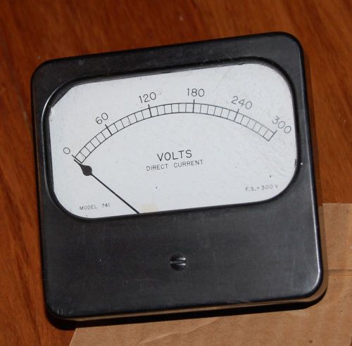 Burlington Volt Meter Model 741  Direct Current  0-300  Volts scale, 4&#034; x 4.5&#034;