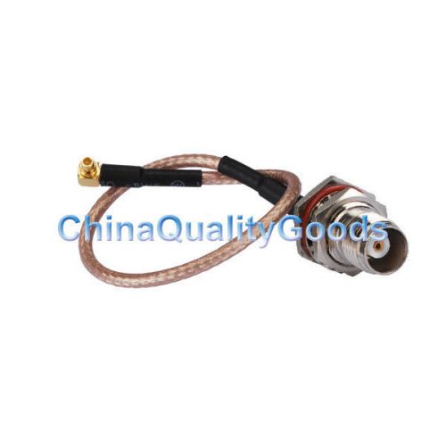 MMCX male RA to TNC female bulkhead O-ring straight pigtail cable RG316 30cm