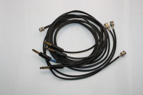4x coleman m17/84-rg223 rf coax ~96cm / 205cm cable pj-055b m642/4-1 plug -bnc for sale