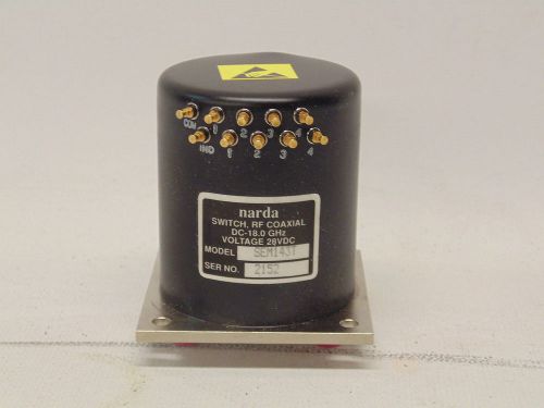 NARDA SEM143T SP4T SMA 50? COAXIAL RF SWITCH DC - 18 GHZ 28VDC SUPRESSION DIODES