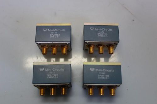 Lot of 4 mini-circuits zmsc-2-1 2 way power splitter/combiner 1 to 400mhz for sale