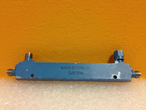 Arra 2-2174-10, 0.6 to 4.0 GHz, 10 dB, 50 Watts, SMA (F) Directional Coupler
