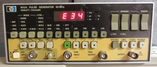 HP 8112A 50MHz Pulse Generator for Parts or Repair  - E34
