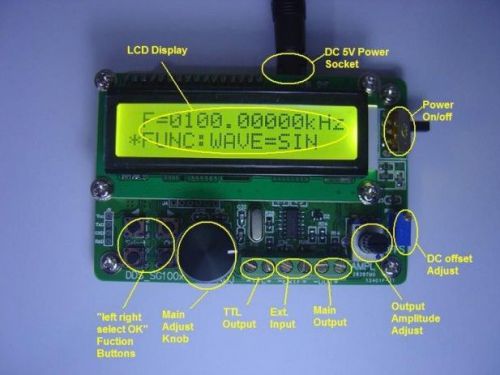 5mhz dds function signal generator module sine/triangle/square wave ttl output for sale