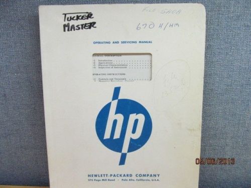 Agilent/HP 670H/HM Swept Frequency Oscillator Operating and Service Manual/schem