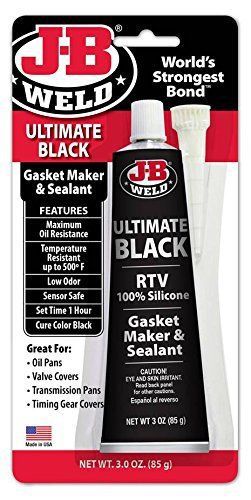 J-B Weld Ultimate Black RTV 100% Silicone Gasket Maker &amp; Sealant 3oz 32329