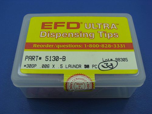 EFD Dispense Tips Lavender 30 Gauge Lot of 38 5130-B NEW