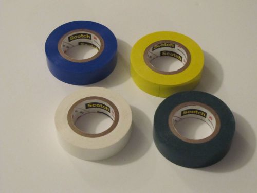 3m scotch vinyl tape 35 1/2&#034;x20&#039; color (white blue green yellow) for sale
