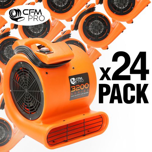 CFM Pro 3200 Air Mover Carpet Dryer Blower Floor Drying Industrial Fan - 24 Pack