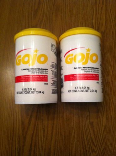 Two (2) 4.5 lb.each gojo lemon hand cleaner 9 lb. total!!! 0905 for sale